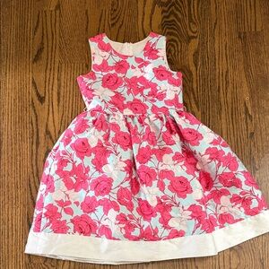 Pippa & Julie Coral Pink Floral Fit-and-Flare Dress